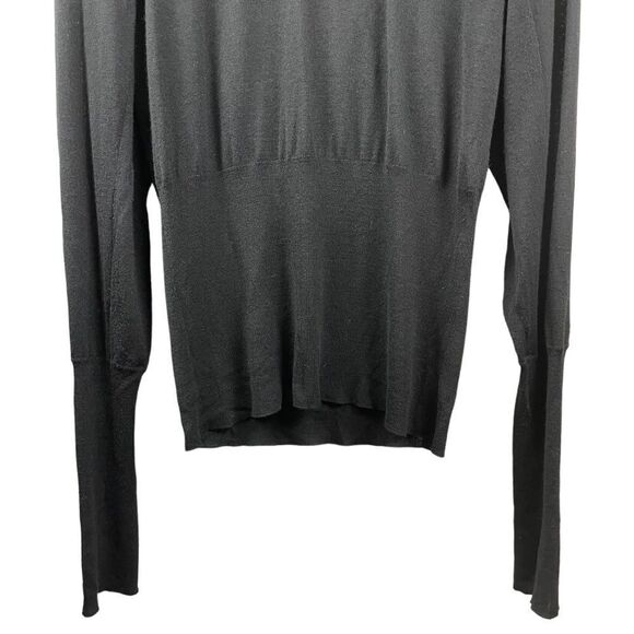 𝅺mm6 Maison Margiela Black Tunic Cape Sleeve Wool Blend Sweater Size XS - Picture 9 of 12